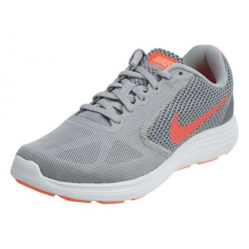 Nike Revolution 3 Wolf Grey/Hyper Orange Sneaker